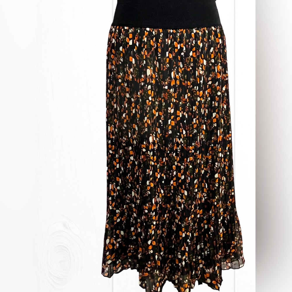 Long Skirt Black, Orange and White in size Large